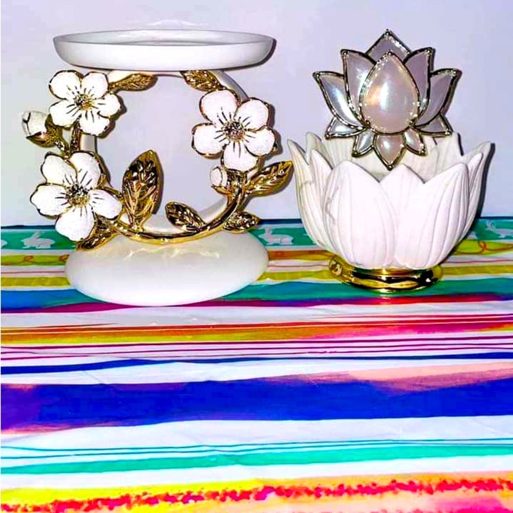 Bath & Body Works Floral candle holder wallflower plug car fragrance holder Set